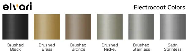 Available Elvari Collection Finishes