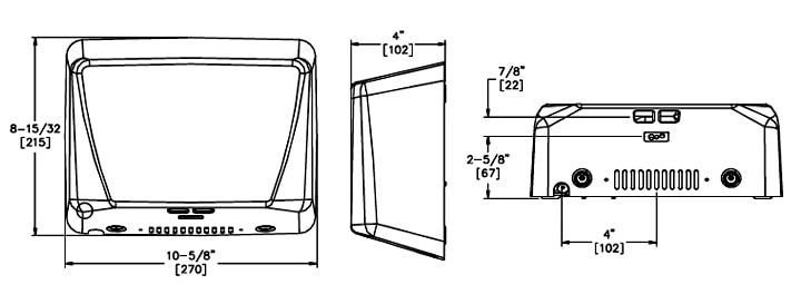 Diagram showing dimensions of ASI 10-0199-1-92