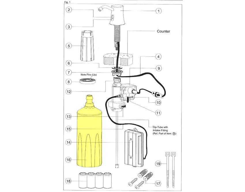 Replacement soap tank for ASI 10-20333 soap dispenser.