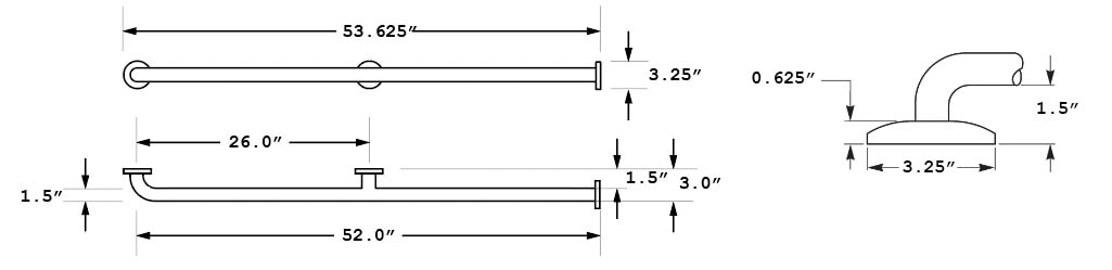 Measurement Diagram for Bradley 8120-003520