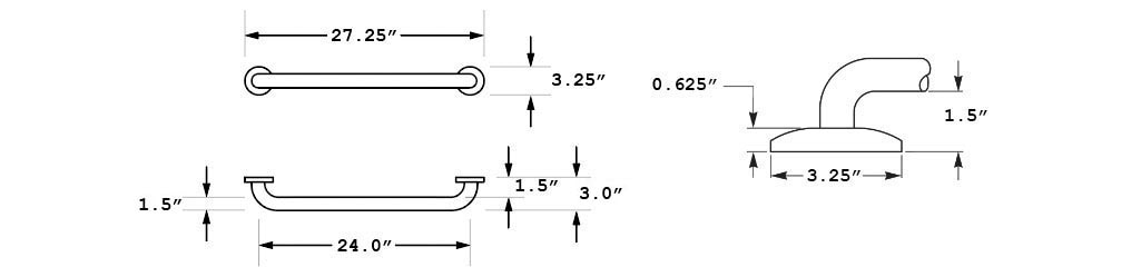 Measurement Diagram for Bradley 8170-001240