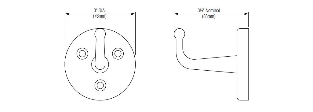 Measurement Diagram for Bradley 9118-810000