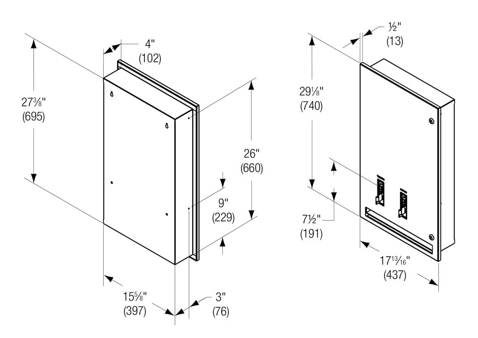 Measurement Diagram for Bradley 407-450000