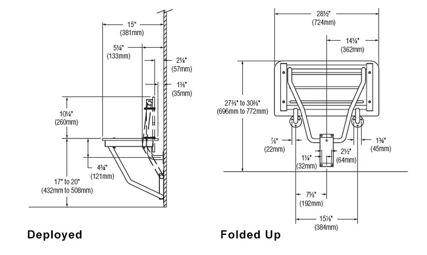 Measurement Diagram for Bradley 9562-000000