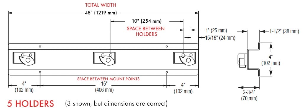 Measurement Diagram for Bradley 9955-000000