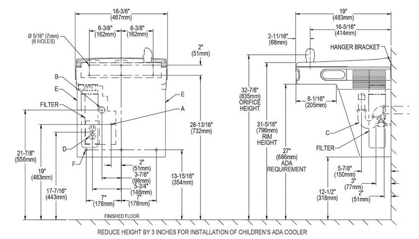 Elkay (LZSVR8S) Water Cooler Stainless Steel (Filtered)