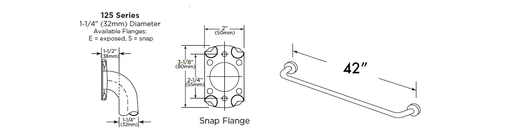 Measurement dimensions for Gamco 42