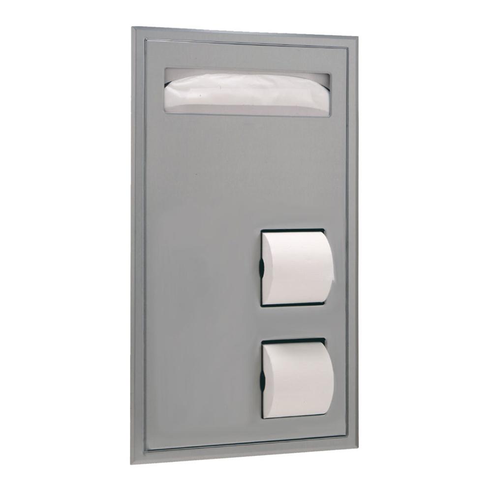 Bobrick B-34715 ClassicSeries® Partition-Mounted, Satin Stainless Steel ...