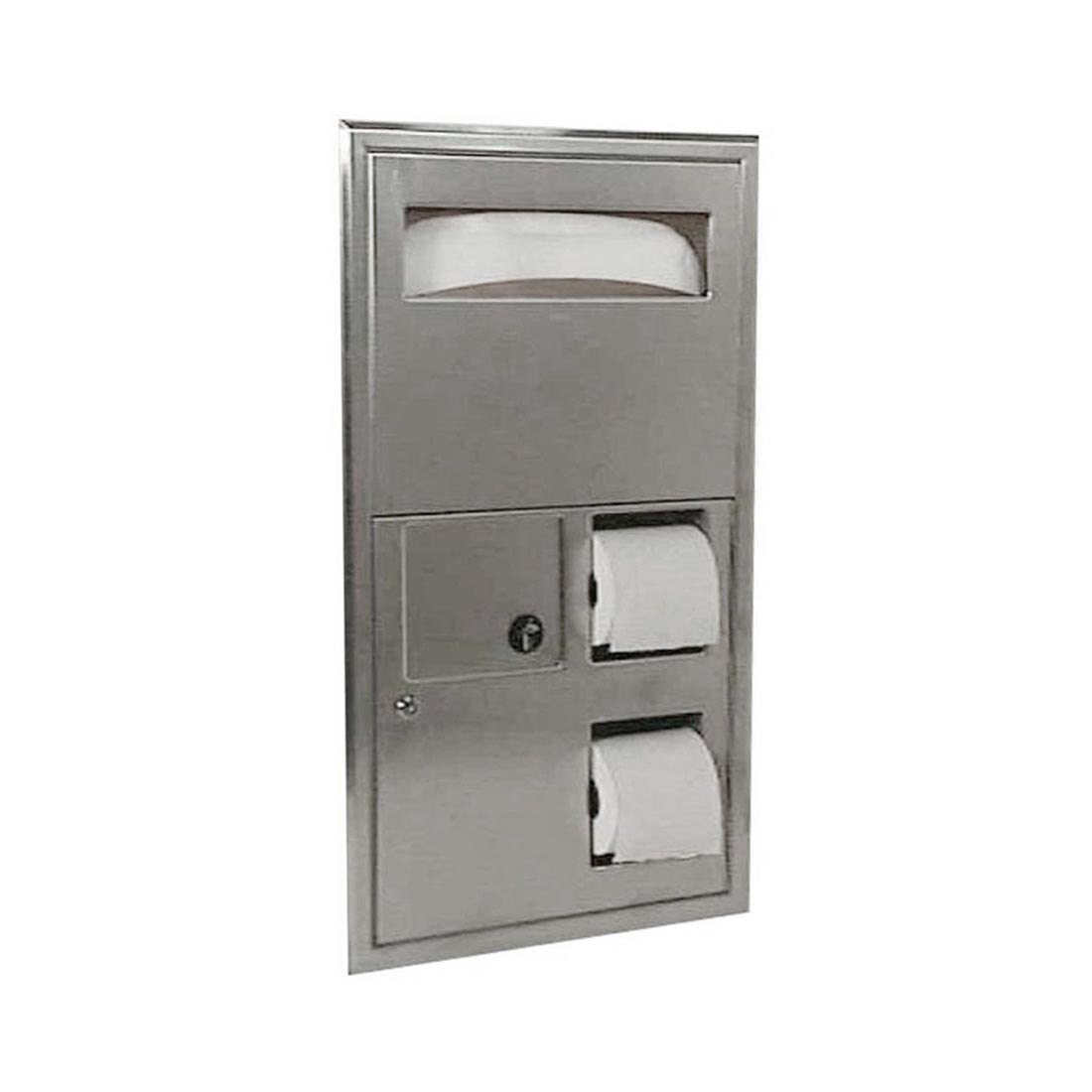 Bobrick B-3574 ClassicSeries® Recessed, Satin Stainless Steel, Toilet ...