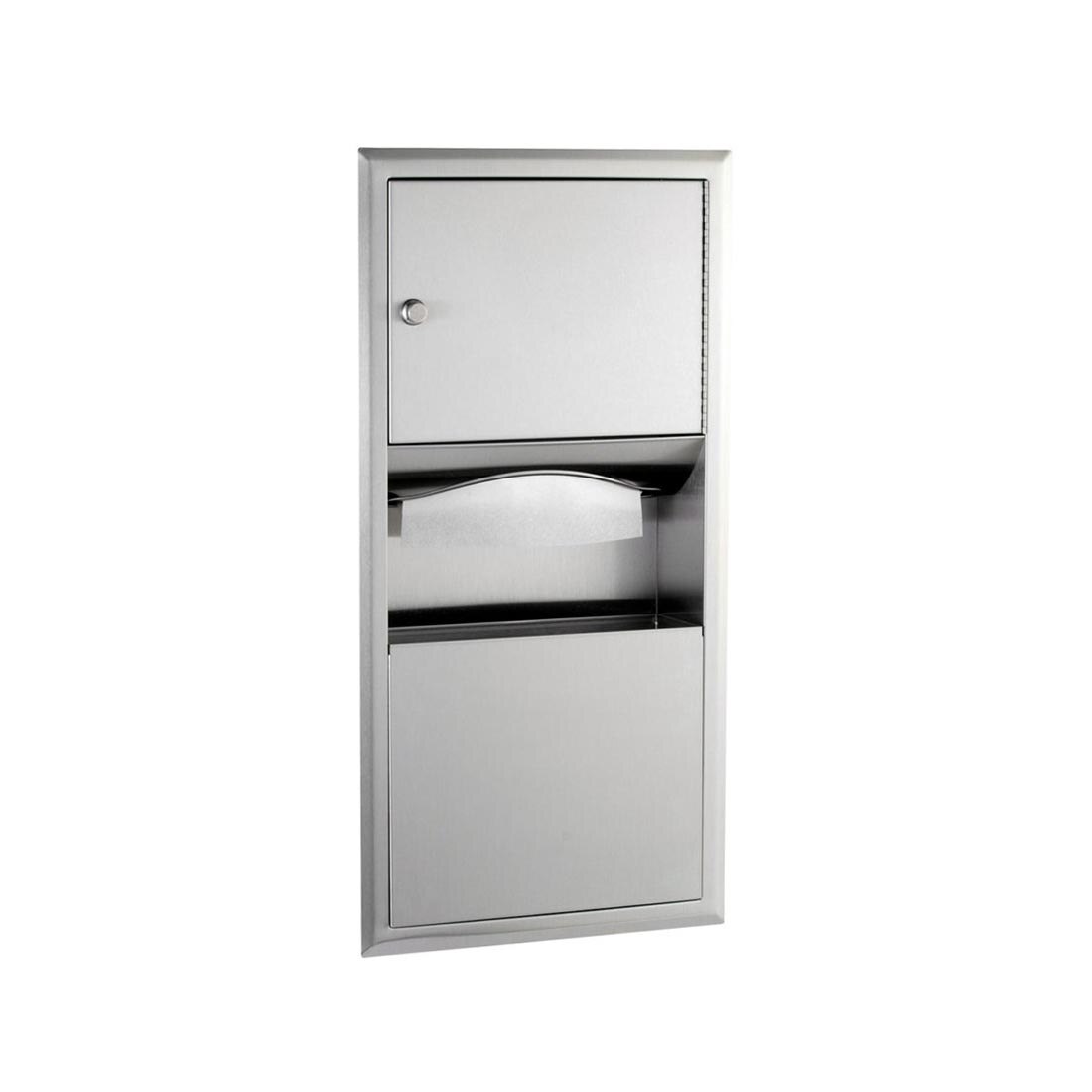 Bobrick B-369 ClassicSeries® Recessed, Satin Stainless Steel Paper ...