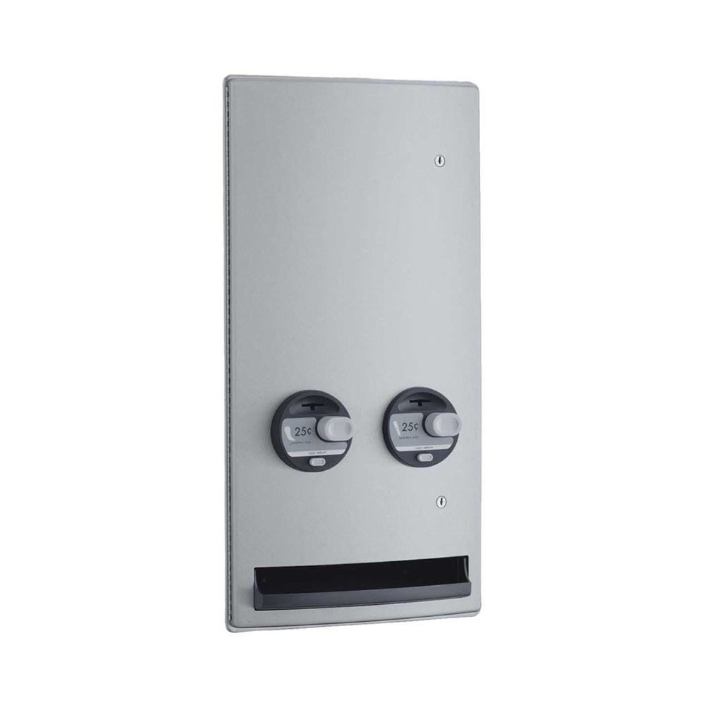 Bobrick B-4706-25 ConturaSeries® Recessed, Satin Stainless Steel, Push ...