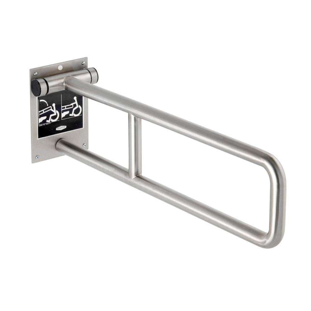 Bobrick B-4998 Satin Stainless Steel Swing-Up Grab Bar