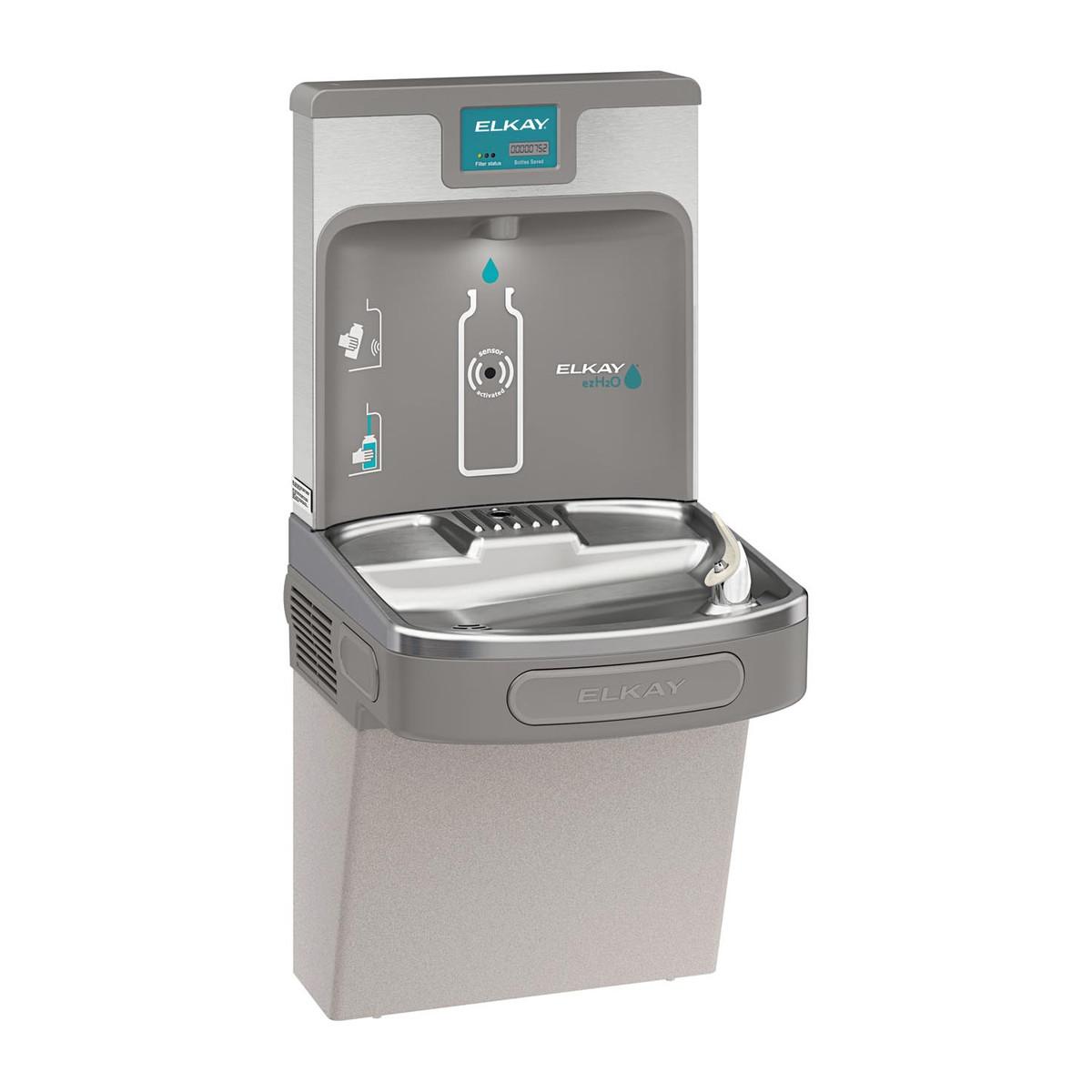 Elkay LZS8WSLP Wall-Mount Filtered Bottle Filling Station & Drinking ...